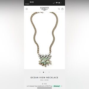 Elegant Gold and Blue Statement Necklace